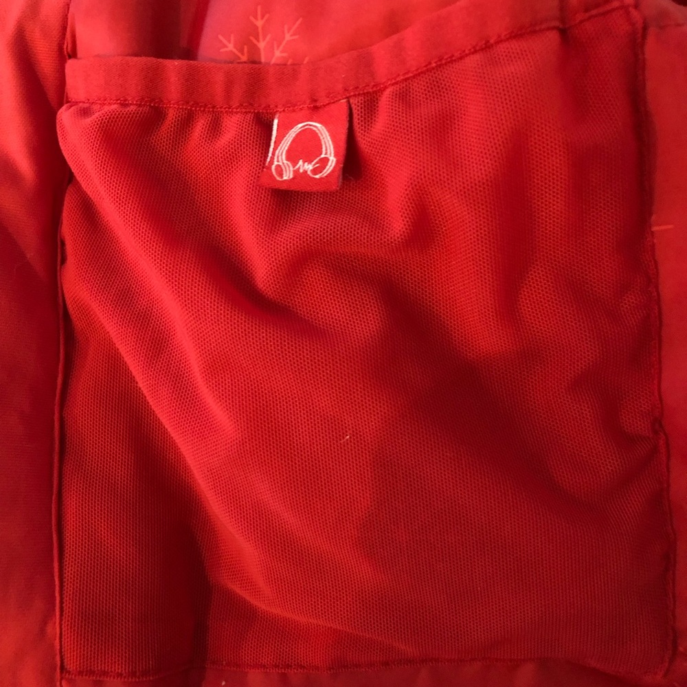 Womens American Eagle Shelter Series removable faux fur on hood sz S bright red - Picture 13 of 14